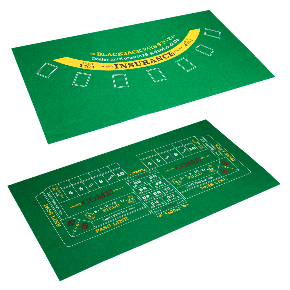 DoubleSided Poker Table & Blackjack Casino Felt